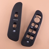 5HZ71XDVAE 1 Pair Car Black Front Window Switch Panel Bezel Fit For Dodge Ram 1500 2500 3500 2005 20