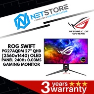 ASUS ROG SWIFT PG27AQDM 27” QHD (2560x1440) OLED PANEL 240Hz 0.03MS GAMING MONITOR - 90LM08Q0-B01A10