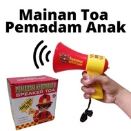 MERAH 1193 Police Toa Speaker Toy / Firefighter Toa Speaker Toy / Sound Toa Toy in Red and Blue Box 