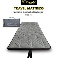 Trendy Travel Mattress 90x200x6 cm - Travel Bed / Foldable Roll-Up Mattress,