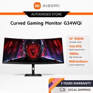 Xiaomi Curved Gaming Monitor G34WQi - 34" High Refresh Rate 180Hz | 1500R golden curvature | RGB Amb