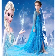 Children elsa elsa Princess Dress Frozen Frozen elsa cos Halloween Masquerade Costume