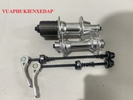 Đùm Moay ơ xe đạp nhôm bạc đạn líp thả phanh U V 8 9 10s 24 28 32 36 lỗ màu bạc