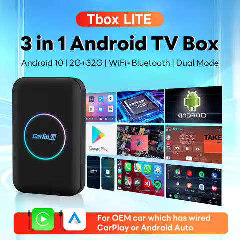 CarlinKit Wireless CarPlay Android TV Box 3 in 1 Adapter For OEM Android Auto Car Play Box Multimedi