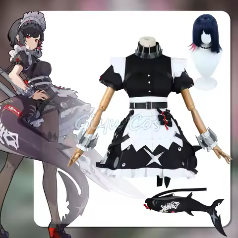 Ellen Joe Zenless Zone Zero Cosplay Costume Uniform Wig Anime Halloween Party Costumes Masquerade Wo