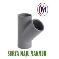 TEE Y 6" CM AW PVC Y BRANCH 6" CM TAIWAN 45 degrees degrees degrees