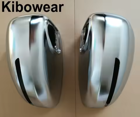 Silver Side Wing Mirror Caps fit Audi TT MK2 TTS TTRS 8J 2006-2014 R8 2007-2011 Covers Matte Chrome 