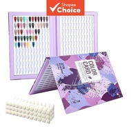Nail Color Chart Book 216 Colors With 240PCS Nail Tips DIY Display Tool Set