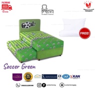 Spring Bed Sorong Anak Kasur Bed Sorong Matras Kangaroo Soccer Green
