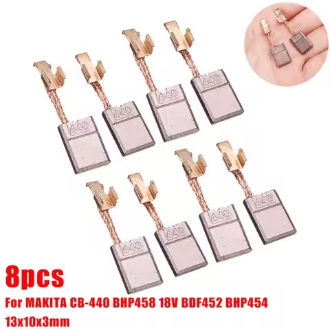 8Pcs Carbon Brush Kit For MAKIT CB-440 BHP458 18V BDF452 BHP454 DDF458Z DF458D BHP458 DDF458 BDF458 