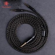 Uenjoyment 16 Core Headphone Cable 1 to 2 jack dual 3.5/2.5/4.4mm/XLR Balance Cable For HIFIMAN DENON Replacement Cable 2m 3m