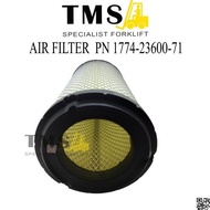 Air Filter PN 17743-23600-71 For Toyota Forklift 6F/7F/8FD15-30