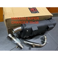 CJ IPOH BIKE EXHAUST XMAX250 V1 V2 MANIFOLD 32MM 35MM 38MM Xmax CJ IPOH BIKE Exhaust Standard Cuttin