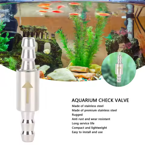 Check Valve Aquarium CO2 Check Valve Professional Stainless Steel Check Valve for Aquarium CO2 Syste