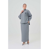 🇸🇬 She Dazzle Avenna Skirt set in Grey | Premium Scuba | Sporty Feminine