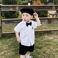 Handsome boy's bow tie shirt set 8-18kg (smcn)