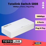 Totolink S808 Desktop Switch 8 Ports 100Mbps