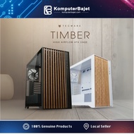 TECWARE TIMBER M TG | Micro-ATX Wooden Panel PC Casing | MID TOWER MATX CASE | Black / White | GADGE
