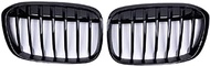 Grille for BMW X1 F48 F49 2016-2019, 1 Pair Single Line Car Front Kidney Grill Grilles Racing Grills,Gloss Black