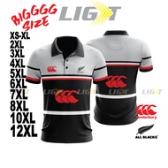 (LIGIT PLUSSIZE) CANTEBURY RUGBY ALL BLACKS Tshirt Jersey Premium Big size 7XL8XL10XL12XL Ready Stoc