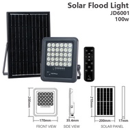 JD6001 Solar Flood Light Lampu Solar Outdoor IP65 Waterproof Remote Solar LED Light