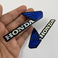 สติกเกอร์ปีก Honda โลโก้ ปีกนก สีฟ้า สติ๊กเกอร์ ฟอยล์รุ้ง สะท้อนแสง ติดรถ มอเตอร์ไซค์ ฮอนด้า แต่งรถ CBR Wave Pcx Forza Click Msx JDM รถแข่ง รถซิ่ง