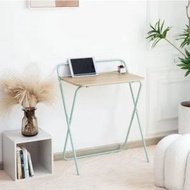 ONE - 輕型摺疊桌電腦桌迷你化裝抬學習桌 60x40cm (木紋色)