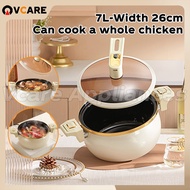 Cast Iron Enamel Soup Pot 26CM Casserole Pot Dutch Oven For Induction & Gas Stove