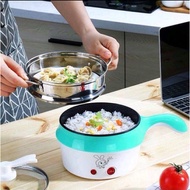 Multi-purpose Long Handle Mini Electric Hot Pot With Steamer Tray That Can Be Frying, Stir-Frying, Cooking, Cooking