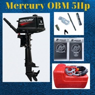 Mercury Outboard Motor 5HP 2-Stroke Model, Short Shaft (with FOC of Quicksilver 0.5 Litre 1 bottle)