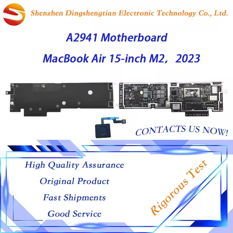 Repair For MacBook Air 15" M2 A2941 2023 Motherboard Ram 8G 16G 256G 500G 2TB Logic Board With Touch