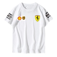 คำแนะนำยอดนิยม 【Hot】เสื้อทีม Ferrari F1 ชุดแข่งรถ คนรักรถ ผู้ชายและผู้หญิง ฤดูร้อน เสื้อยืดแขนสั้นผ้าฝ้ายหลวมสบาย ๆ