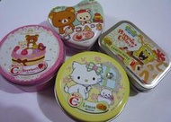 Sanrio三麗歐 Charmmy Kitty 拉拉熊 海棉寶寶小鐵盒收納盒 每個45