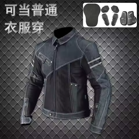 Riding suit men's motorcycle summer mesh jacket JK006 anti-fall knight motorcycle jeans jacket racin