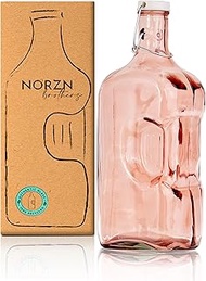 NORZN BROTHERS Glass Bottle 2 Litres - Glass Bottle with Swing Top, 2 Litre Glass Drinking Bottle, 2