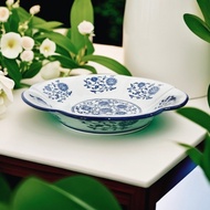 Chinese Blue White Hotel Restaurant Stir-Fry Ceramic Tableware Commercial Creative Magnolia Bowl Sha