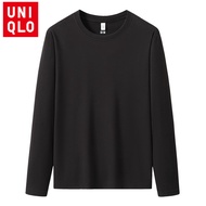 Uniqlo Fleece insulated sweatshirt/ round neck long-sleeved base shirt/ autumn and winter essential 