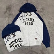 Jaket Sweater Hoodie Zipper Dickies 1922 Black Premium