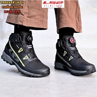 LS2 Trekker Lady Shoes Waterproof Motorcycle Protection Lightweight High Sole Anti-Slip CE European 