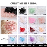 (4 Yards) Curly Lace Flower Wrapping Net