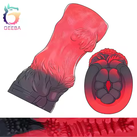 GEEBA 1.5lb Horse Hoof Masturbator For Men Horse Pussy Silicone Onahole Single Channel Pocket Pussy 
