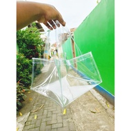 Transparent PVC Mica Bag 25x25x23 cm Hampers / Souvenirs / Gifts / Bakery Mica Bag / Bakery Bread Pa
