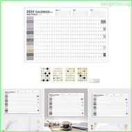 RAN 2024 Desk Calendar 12 Month Desk Calendar Wall Calendar 2024 Highlight Holidays