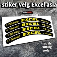 ⭐️⭐️⭐️⭐️⭐️Stiker velg EXCEL ASIA sudah cutting pol tinggal tempel anti air tahan lama sudah laminasi