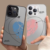 HP Set Case Romantic Couplehp Heart Map Motif with Redmi A1 8 9 9A 9C 10 10 12 12C NOTE 8 NOTE 8 PRO