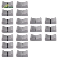 20Pcs 24mmx11mmx10mm Console Mixer Slider Fader Knobs Replacement for Potentiometer Gray Knob Black 