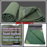 TENDA CV army rubber coated tarpaulin Size 5x7m, 5x5m, 4x6m, 4x5m, 4x4m truck tarpaulin, pickup part
