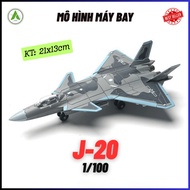 J-20 Fighter Plane Model Toy Assembled Decor Display