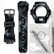 G-SHOCK DW-6900 Bezel and Strap Set, Black Camouflage/White Camo Band, Bezel & Strap, Black Camo