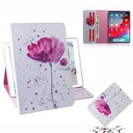 全城熱賣 - 適用於iPad Pro 11 inch (2018) 紫蘭花圖案左右翻蓋皮套 帶支架&卡槽&錢包
